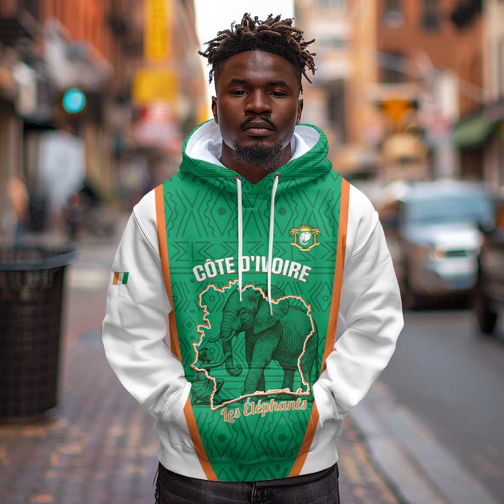 Custom Ivory Coast Football Hoodie 2026 Cote d'Ivoire Les Elephants Green Version - African Pride