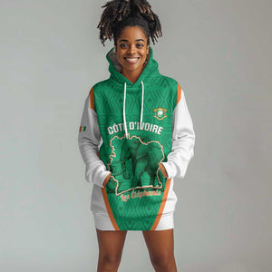 Custom Ivory Coast Football Hoodie Dress 2026 Cote d'Ivoire Les Elephants Green Version - African Pride
