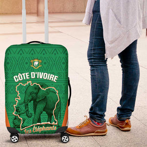 Ivory Coast Football Luggage Cover 2026 Cote d'Ivoire Les Elephants Green Version - African Pride