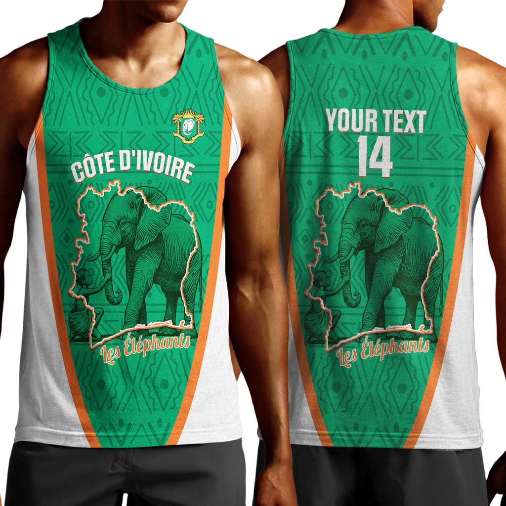 Custom Ivory Coast Football Men Tank Top 2026 Cote d'Ivoire Les Elephants Green Version - African Pride