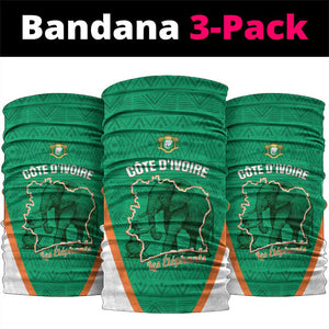 Ivory Coast Football Neck Gaiter 2026 Cote d'Ivoire Les Elephants Green Version - African Pride