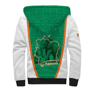Custom Ivory Coast Football Sherpa Hoodie 2026 Cote d'Ivoire Les Elephants Green Version - African Pride