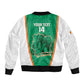 Custom Ivory Coast Football Sleeve Zip Bomber Jacket 2026 Cote d'Ivoire Les Elephants Green Version - African Pride