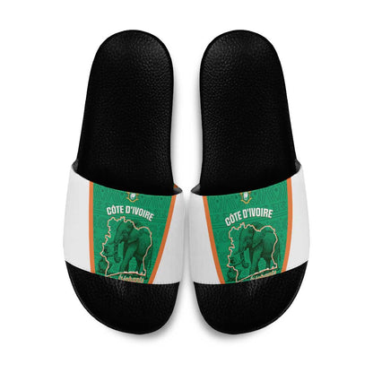 Ivory Coast Football Slide Sandals 2026 Cote d'Ivoire Les Elephants Green Version - African Pride