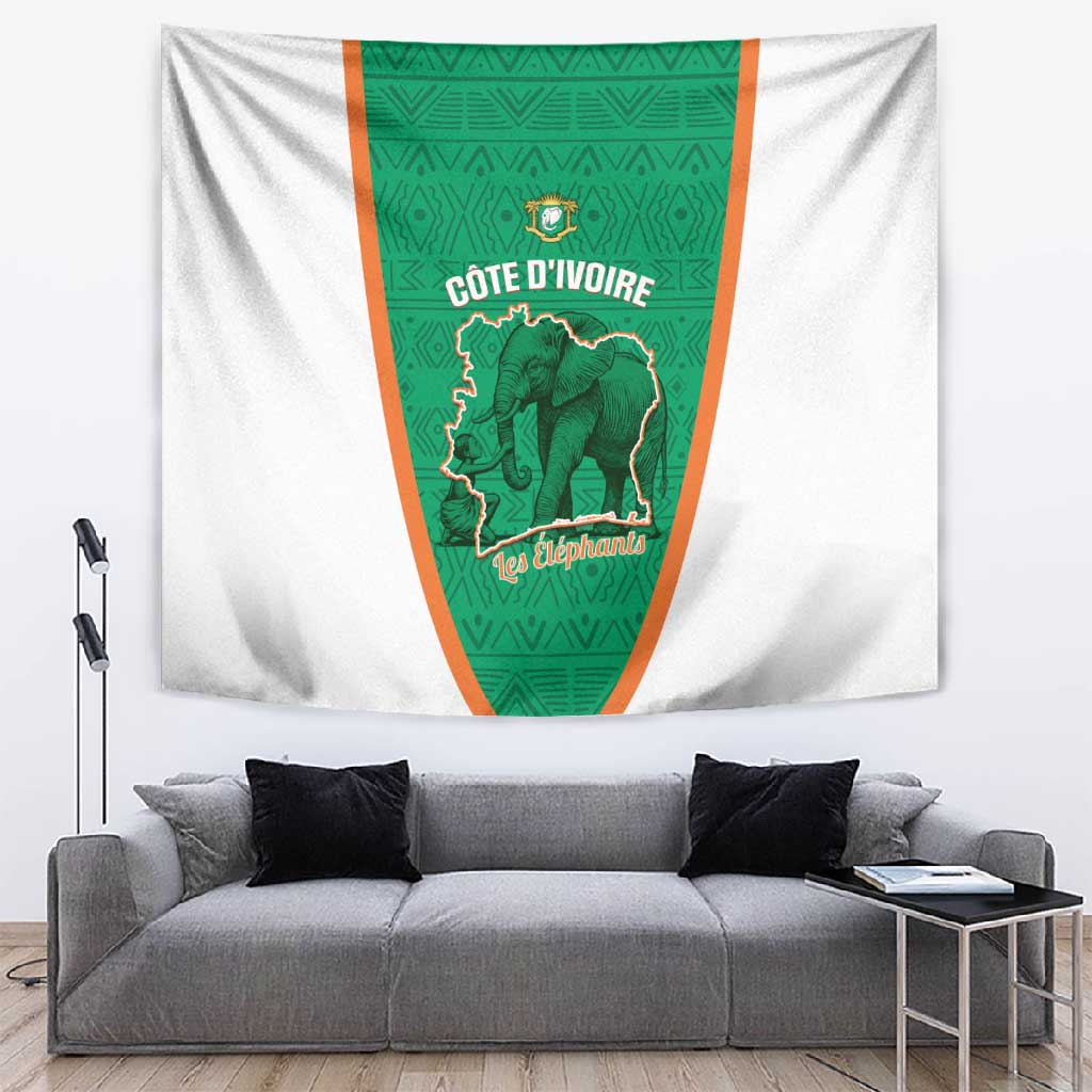 Ivory Coast Football Tapestry 2026 Cote d'Ivoire Les Elephants Green Version - African Pride