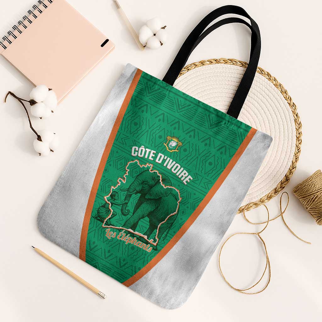 Ivory Coast Football Tote Bag 2026 Cote d'Ivoire Les Elephants Green Version - African Pride