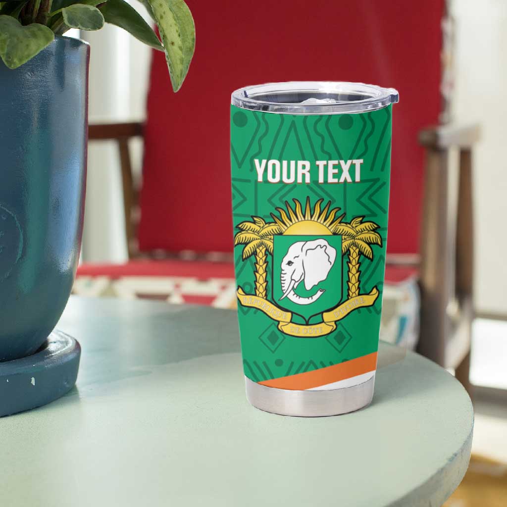 Custom Ivory Coast Football Tumbler Cup 2026 Cote d'Ivoire Les Elephants Green Version - African Pride