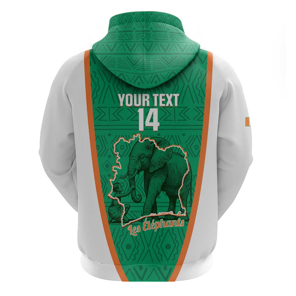 Custom Ivory Coast Football Zip Hoodie 2026 Cote d'Ivoire Les Elephants Green Version - African Pride