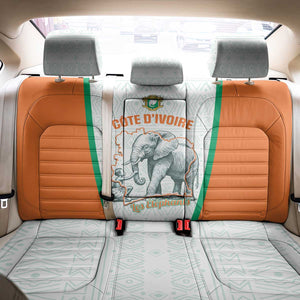 Ivory Coast Football Back Car Seat Cover 2026 Cote d'Ivoire Les Elephants White Version - African Pride