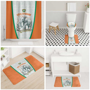 Ivory Coast Football Bathroom Set 2026 Cote d'Ivoire Les Elephants White Version - African Pride