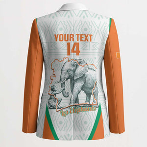 Custom Ivory Coast Football Blazer 2026 Cote d'Ivoire Les Elephants White Version - African Pride
