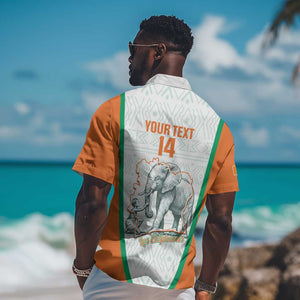 Custom Ivory Coast Football Hawaiian Shirt 2026 Cote d'Ivoire Les Elephants White Version LT14