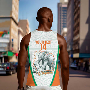 Custom Ivory Coast Football Men Tank Top 2026 Cote d'Ivoire Les Elephants White Version - African Pride