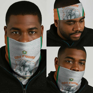 Ivory Coast Football Neck Gaiter 2026 Cote d'Ivoire Les Elephants White Version - African Pride