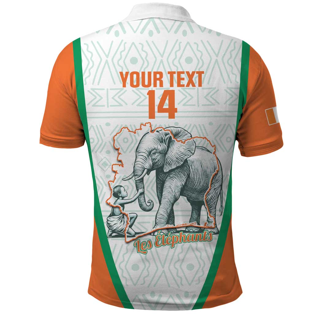 Custom Ivory Coast Football Polo Shirt 2026 Cote d'Ivoire Les Elephants White Version LT14