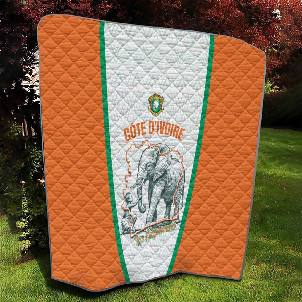 Ivory Coast Football Quilt 2026 Cote d'Ivoire Les Elephants White Version - African Pride