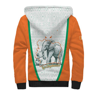 Custom Ivory Coast Football Sherpa Hoodie 2026 Cote d'Ivoire Les Elephants White Version - African Pride