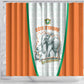 Ivory Coast Football Shower Curtain 2026 Cote d'Ivoire Les Elephants White Version - African Pride