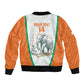Custom Ivory Coast Football Sleeve Zip Bomber Jacket 2026 Cote d'Ivoire Les Elephants White Version - African Pride