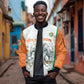 Custom Ivory Coast Football Sleeve Zip Bomber Jacket 2026 Cote d'Ivoire Les Elephants White Version - African Pride