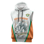 Custom Ivory Coast Football Sleeveless Hoodie 2026 Cote d'Ivoire Les Elephants White Version - African Pride
