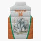 Custom Ivory Coast Football Sleeveless Puffer Jacket 2026 Cote d'Ivoire Les Elephants White Version - African Pride
