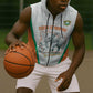 Custom Ivory Coast Football Sleeveless Zip Hoodie 2026 Cote d'Ivoire Les Elephants White Version - African Pride