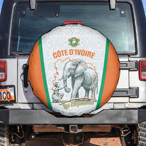 Ivory Coast Football Spare Tire Cover 2026 Cote d'Ivoire Les Elephants White Version - African Pride