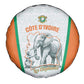 Ivory Coast Football Spare Tire Cover 2026 Cote d'Ivoire Les Elephants White Version - African Pride