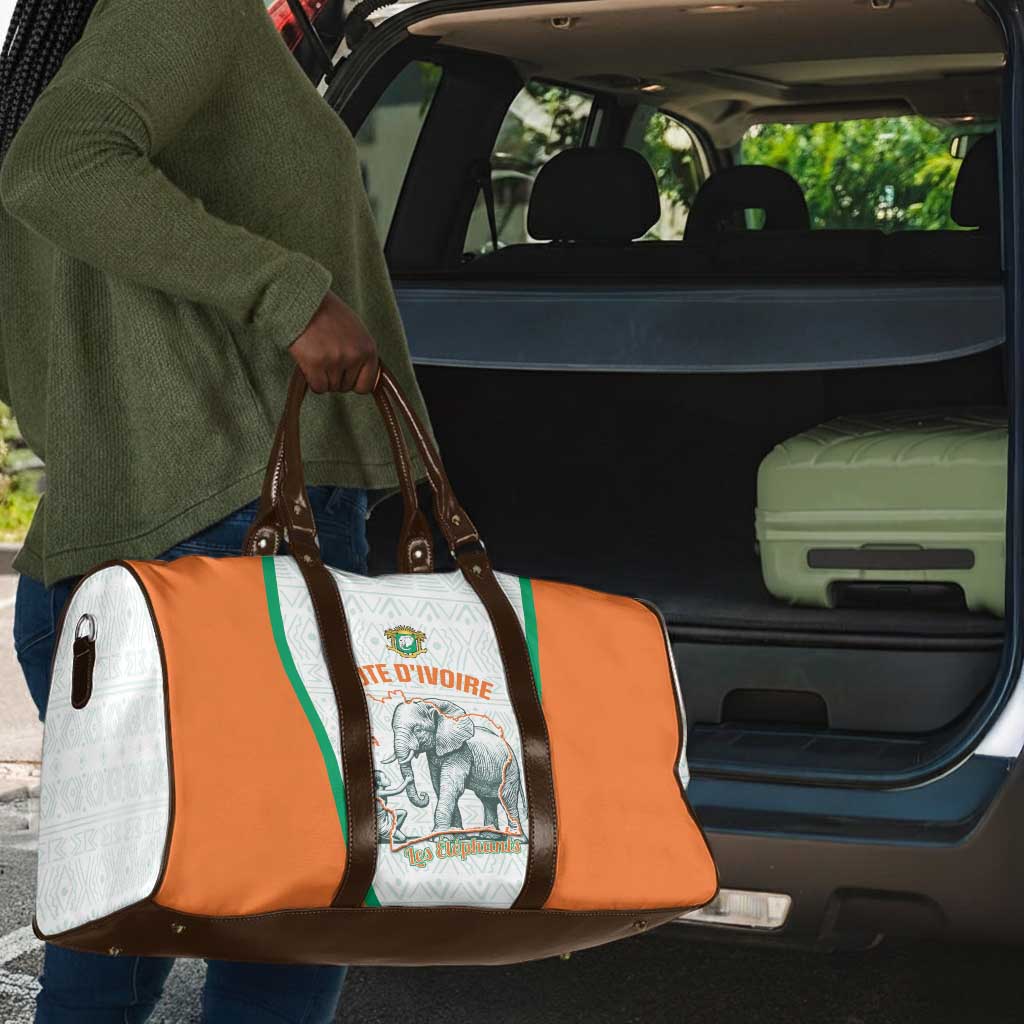 Ivory Coast Football Travel Bag 2026 Cote d'Ivoire Les Elephants White Version - African Pride