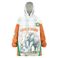 Custom Ivory Coast Football Wearable Blanket Hoodie 2026 Cote d'Ivoire Les Elephants White Version - African Pride