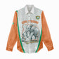 Custom Ivory Coast Football Women Casual Shirt 2026 Cote d'Ivoire Les Elephants White Version - African Pride