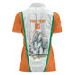 Custom Ivory Coast Football Women Polo Shirt 2026 Cote d'Ivoire Les Elephants White Version LT14