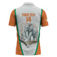 Custom Ivory Coast Football Zipper Polo Shirt 2026 Cote d'Ivoire Les Elephants White Version - African Pride