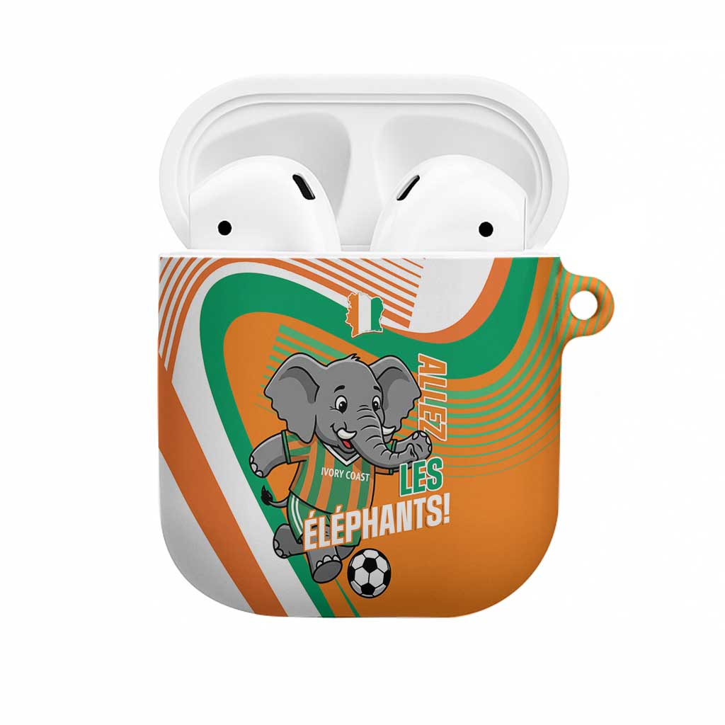 Ivory Coast Football AirPods Case 2026 Allez Les Elephants Cute Mascot - African Pride