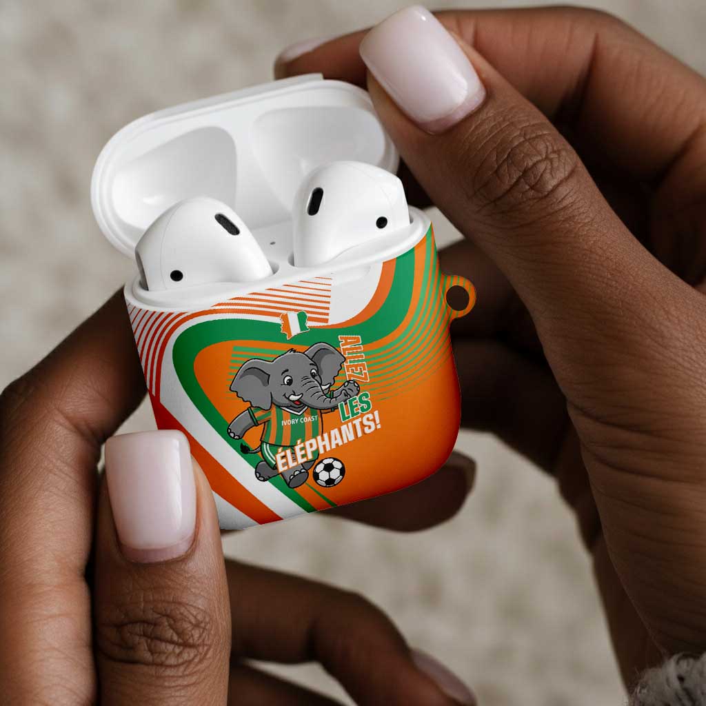 Ivory Coast Football AirPods Case 2026 Allez Les Elephants Cute Mascot - African Pride