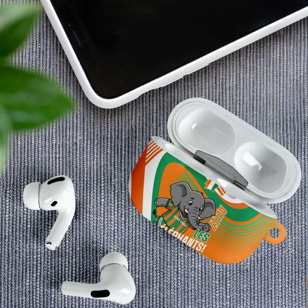 Ivory Coast Football AirPods Case 2026 Allez Les Elephants Cute Mascot - African Pride