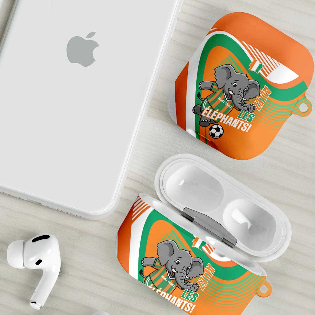 Ivory Coast Football AirPods Case 2026 Allez Les Elephants Cute Mascot - African Pride