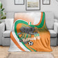 Ivory Coast Football Blanket 2026 Allez Les Elephants Cute Mascot - African Pride