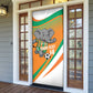 Custom Ivory Coast Football Door Cover 2026 Allez Les Elephants Cute Mascot - African Pride