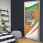 Custom Ivory Coast Football Door Cover 2026 Allez Les Elephants Cute Mascot - African Pride