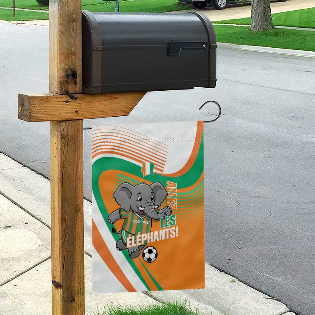 Ivory Coast Football Garden Flag 2026 Allez Les Elephants Cute Mascot - African Pride