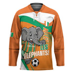 Custom Ivory Coast Football Hockey Jersey 2026 Allez Les Elephants Cute Mascot - African Pride