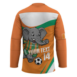 Custom Ivory Coast Football Hockey Jersey 2026 Allez Les Elephants Cute Mascot - African Pride