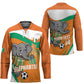Custom Ivory Coast Football Hockey Jersey 2026 Allez Les Elephants Cute Mascot - African Pride