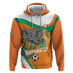 Custom Ivory Coast Football Hoodie 2026 Allez Les Elephants Cute Mascot - African Pride
