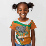 Custom Ivory Coast Football Kid T shirt 2026 Allez Les Elephants Cute Mascot LT14