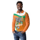Custom Ivory Coast Football Long Sleeve Polo Shirt 2026 Allez Les Elephants Cute Mascot - African Pride