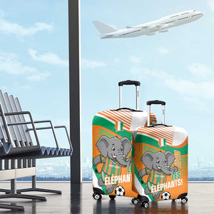Ivory Coast Football Luggage Cover 2026 Allez Les Elephants Cute Mascot - African Pride