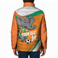 Custom Ivory Coast Football Padded Jacket 2026 Allez Les Elephants Cute Mascot - African Pride